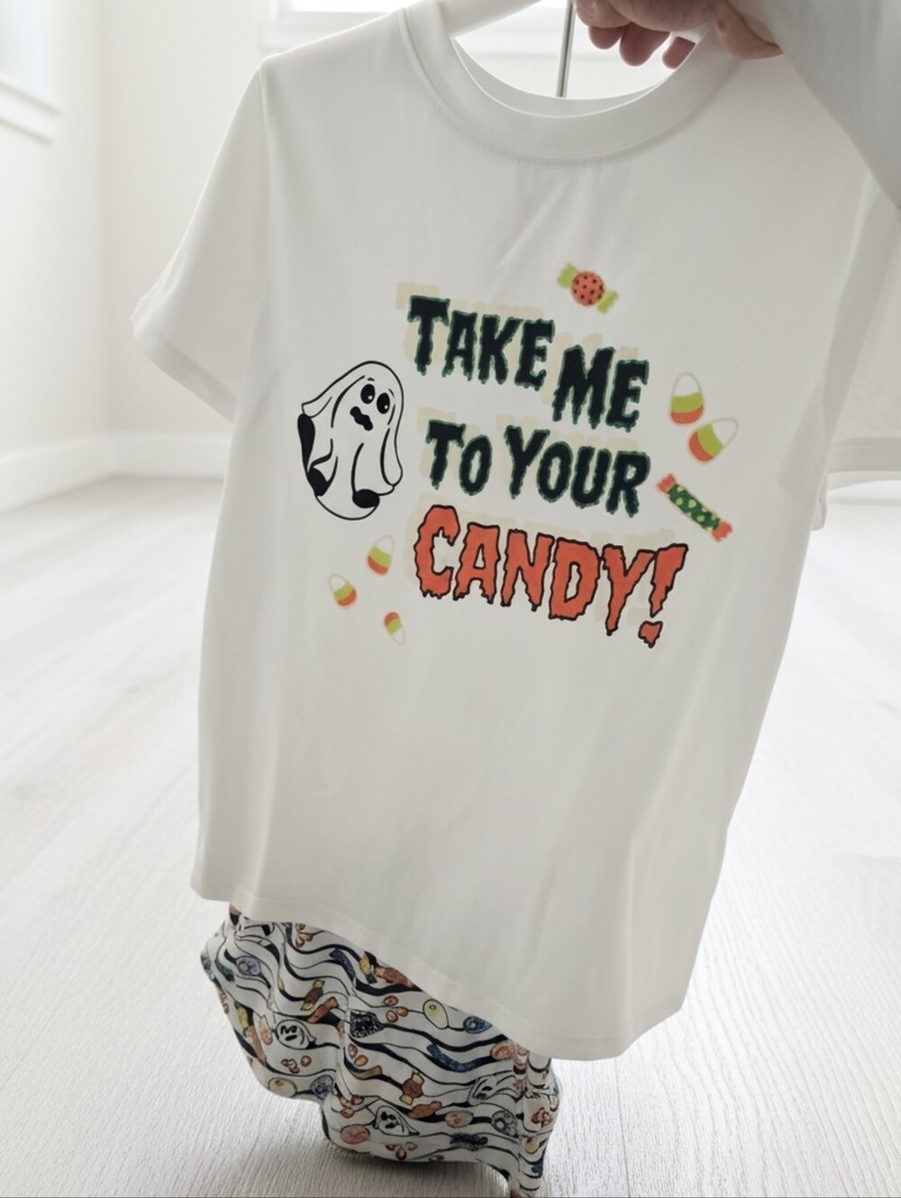 Cat & Jack White Halloween "Take Me To Your Candy" Tee